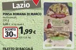 Ipercoop Pinsa romana di Marco multicereali offerta