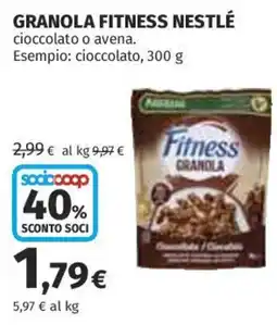 Ipercoop Granola fitness Nestlé offerta