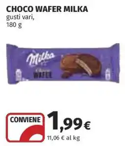 Ipercoop Choco wafer Milka offerta