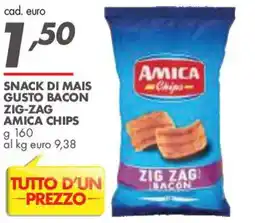 Italmark Snack di mais gusto bacon zig-zag amica chips offerta