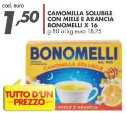 Italmark Camomilla solubile Bonomelli con miele e arancia offerta