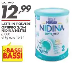 Italmark Latte in polvere Optipro 2/3/4 Nidina Nestlé offerta