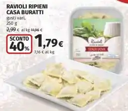 Ipercoop Ravioli ripieni Casa Buratti offerta