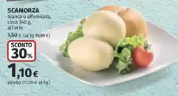 Ipercoop Scamorza bianca o affumicata offerta