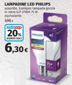 Ipercoop Lampadine LED Philips offerta