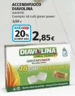 Ipercoop Accendifuoco Diavolina offerta
