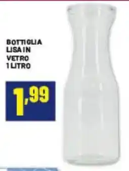 Risparmio Casa Bottiglia lisa in vetro offerta