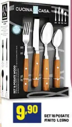 Risparmio Casa Cucina Casa set 16 posate finito legno offerta
