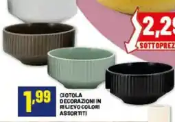 Risparmio Casa Ciotola decorazioni in rilievo colori assortiti offerta