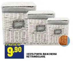 Risparmio Casa Cesta porta biancheria rettangolare offerta
