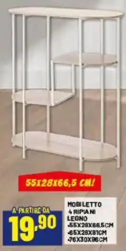 Risparmio Casa Mobiletto 4 ripiani legno offerta