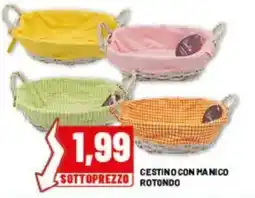 Risparmio Casa Cestino con manico rotondo offerta
