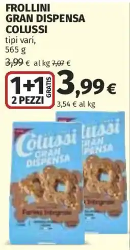 Ipercoop Frollini Gran Dispensa Colussi offerta