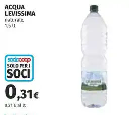 Ipercoop Acqua levissima naturale offerta