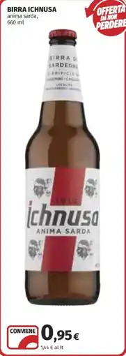 Ipercoop Birra Ichnusa anima sarda offerta
