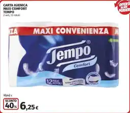 Ipercoop Carta igienica Tempo Comfort offerta