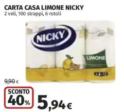 Ipercoop Carta casa limone Nicky offerta