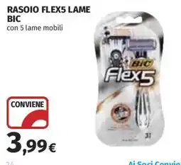 Ipercoop Rasoio Flex5 lame Bic offerta