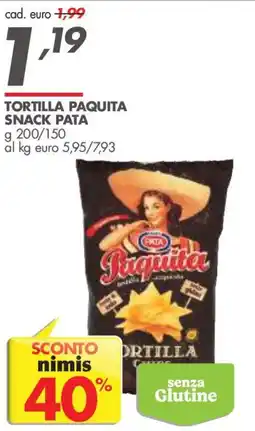 Italmark Tortilla Paquita Snack Pata offerta