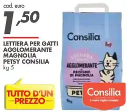 Italmark Lettiera per gatti agglomerante magnolia Petsy Consilia offerta