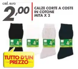 Italmark Calze corte a coste in cotone Mita offerta