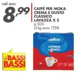 Italmark Caffè per moka crema e gusto Lavazza offerta