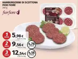 Ipercoop Hamburgerini di scottona fior fiore offerta