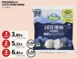 Ipercoop Mozzarella latte fieno Brimi offerta