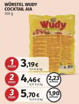 Ipercoop Würstel Wudy Cocktail Aia offerta