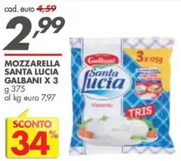 Italmark Mozzarella Santa Lucia Galbani offerta