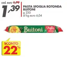 Italmark Pasta sfoglia rotonda Buitoni offerta