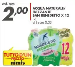 Italmark Acqua naturale San Benedetto offerta