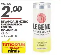 Italmark Legend kombucha zenzero limone offerta