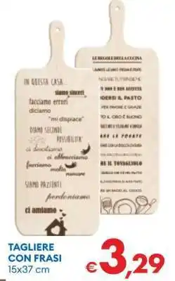 MD Discount TAGLIERE CON FRASI offerta