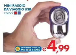 MD Discount MINI RASOIO DA VIAGGIO USB offerta