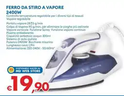 MD Discount Ferro da stiro a vapore offerta