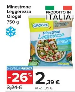 Carrefour Minestrone Leggerezza Orogel offerta