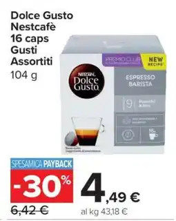 Carrefour Dolce Gusto Nescafé 16 caps Gusti Assortiti offerta