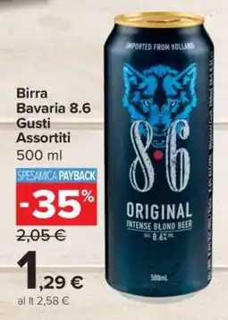 Carrefour Birra Bavaria 8.6 Gusti Assortiti offerta
