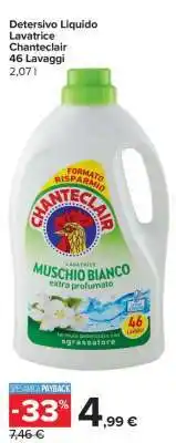 Carrefour Detersivo Liquido Lavatrice Chanteclair 46 Lavaggi offerta