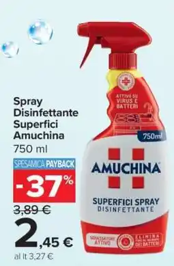Carrefour Spray Disinfettante Superfici Amuchina offerta