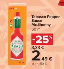 Carrefour Tabasco Pepper Sauce Mc.Ilhenny offerta