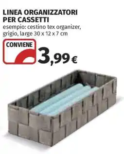 Ipercoop cestino tex organizer offerta