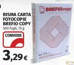 Ipercoop Risposta carta fotocopie Brefio Copy offerta