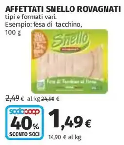 Ipercoop Affettati snello rovagnati offerta
