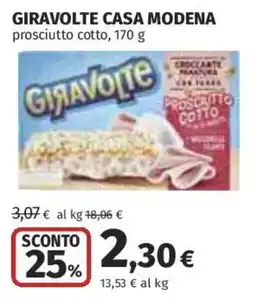 Ipercoop Giravolte prosciutto cotto offerta