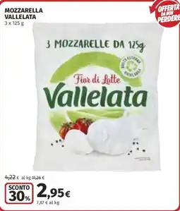 Ipercoop Mozzarella Vallelata offerta