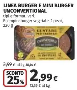 Ipercoop Burger vegetale offerta