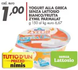 Italmark Yogurt alla greca senza lattosio Zymil Parmalat offerta
