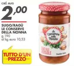Italmark Le conserve della nonna sugo alle vongole offerta